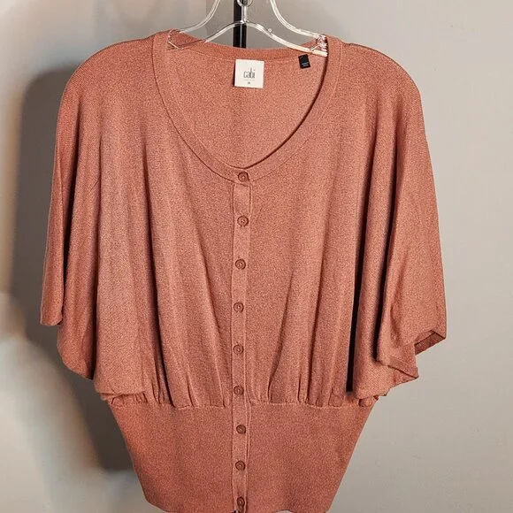 CAbi Rose Colored Dolman Sleeve Knit Top - Size Medium - Picture 1 of 2